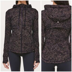 Lululemon Hooded Define Jacket *Nulu, Spanish Rose Black, Full Zip - Womens 6